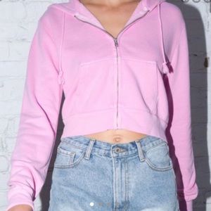 Brandy Melville Pink Crystal Hoodie